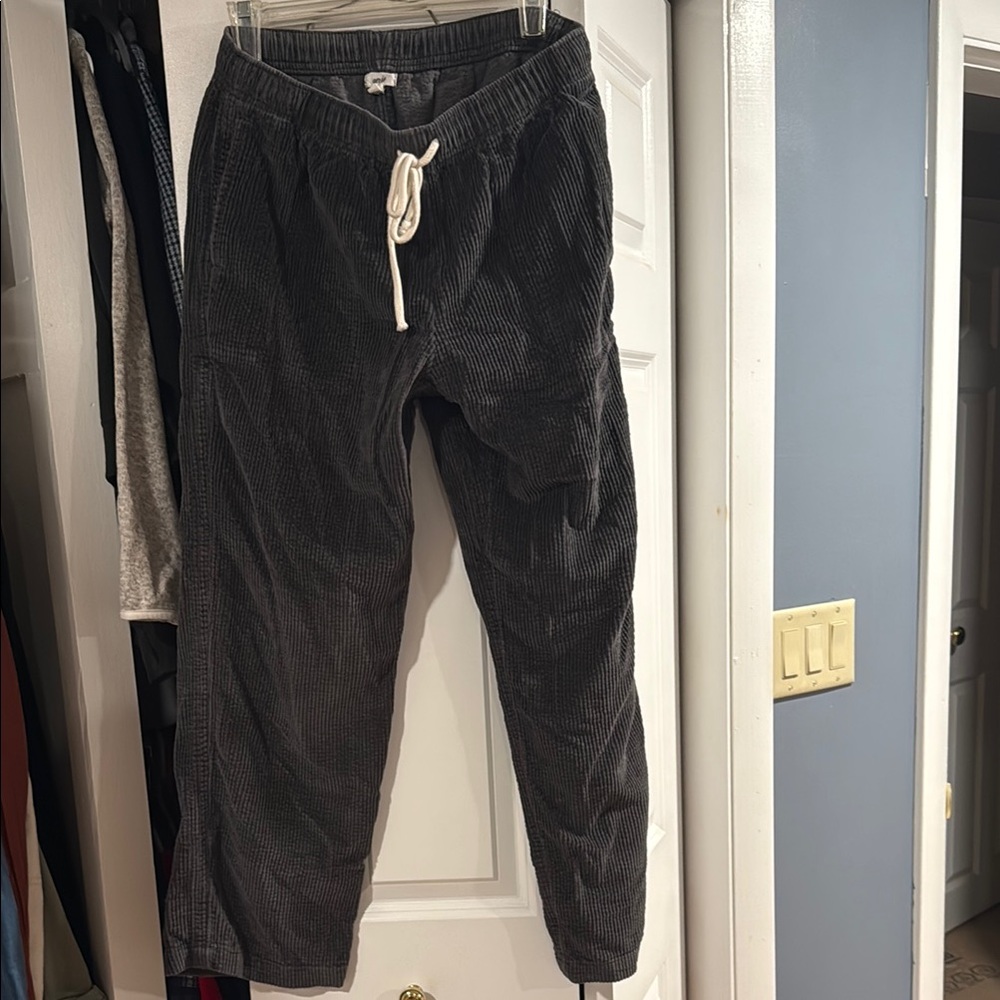 Aerie Charcoal Corduroy Pants